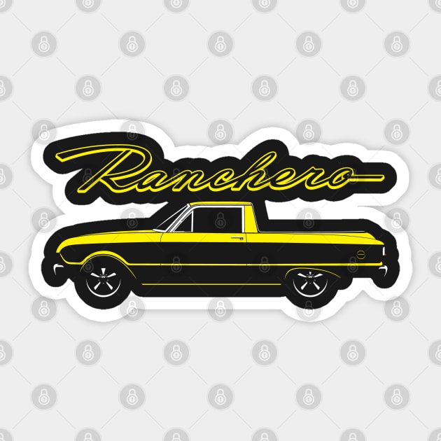 Yellow 60-63 Ranchero Sticker by BriteDesign